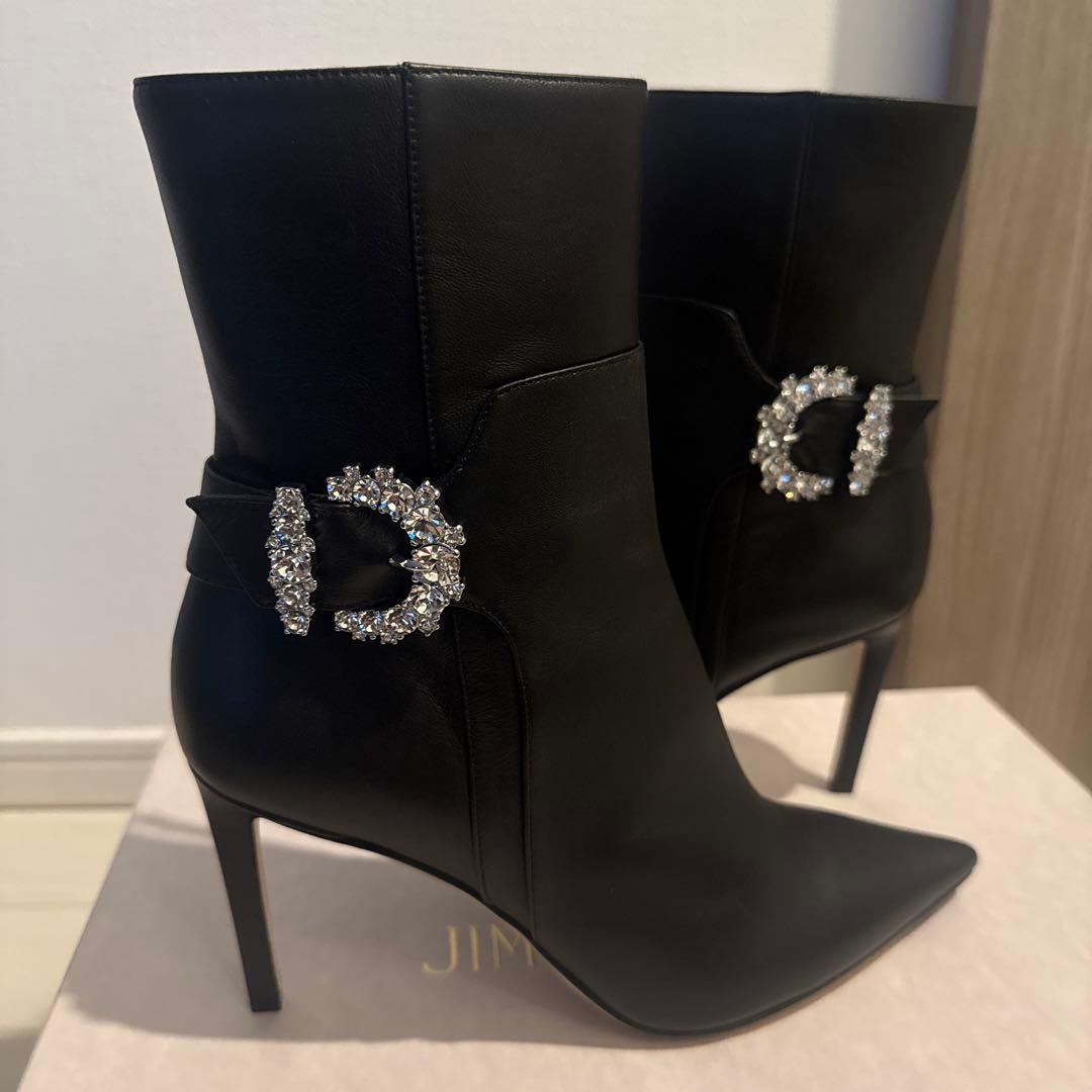 【新品未使用】JIMMY CHOO ショートブーツ BLACK 38 24.5