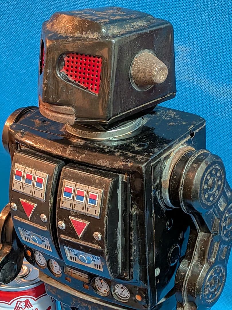 １９６０年代堀川玩具製「スーパー火星大王」稀少レア不動ブリキロボットジャンク扱品