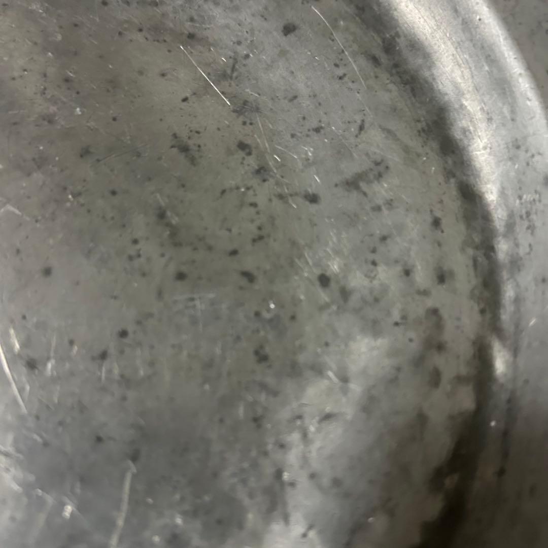 フランスアンティーク　花リムピューター 大皿　32センチ　蚤の市　仏ブロカント