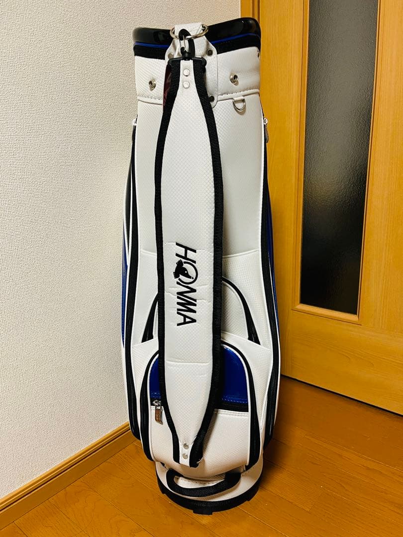 【新品未使用】HONMA(本間ゴルフ)キャディバッグ ホワイト ブルー 9インチ