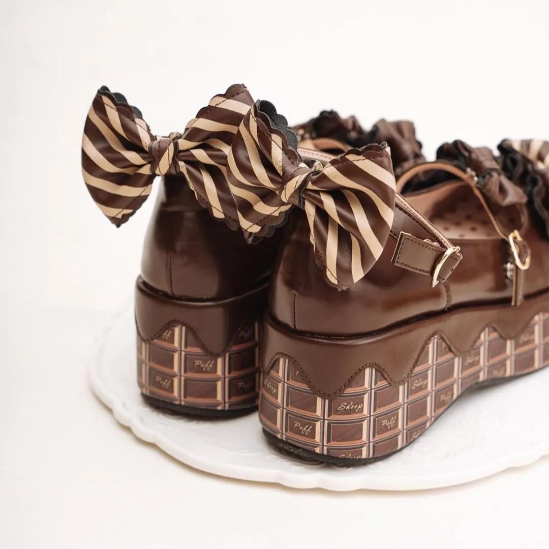 レディース チョコレート ロリータシューズ