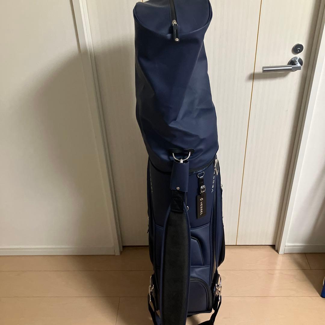 ネイビー キャディバッグ 収納ポケット付き