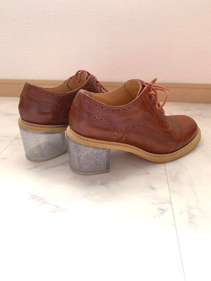 MM6 メゾンマルジェラ　クリアヒールローファー　レースアップシューズ