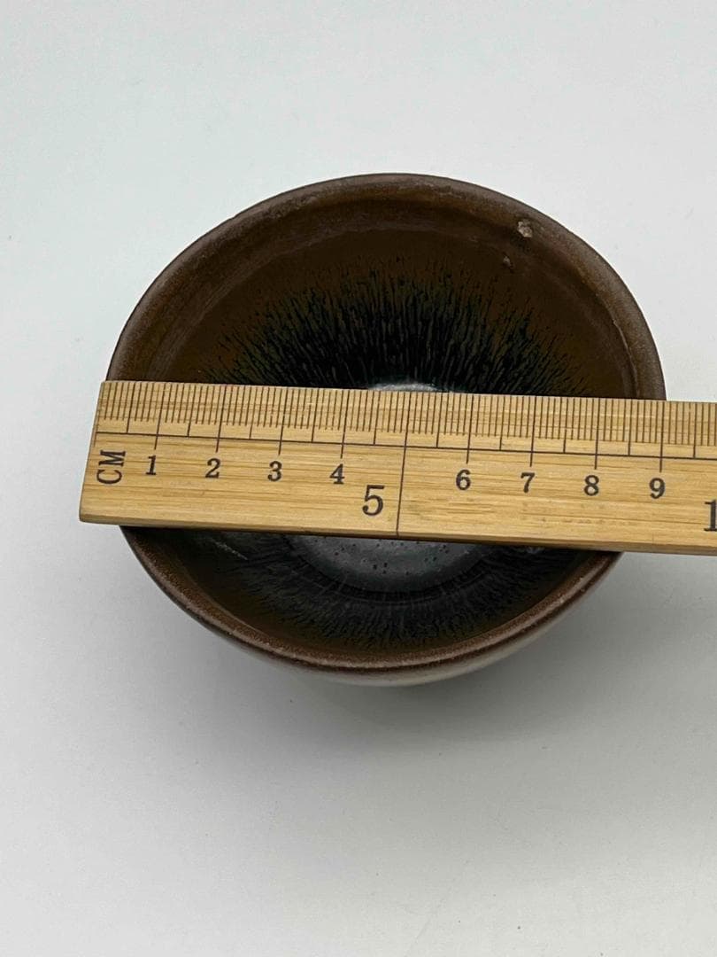 南宋時代　禾目天目茶碗　建窯茶盞 【旧家蔵出し】 希少貴重 唐物(F-93)