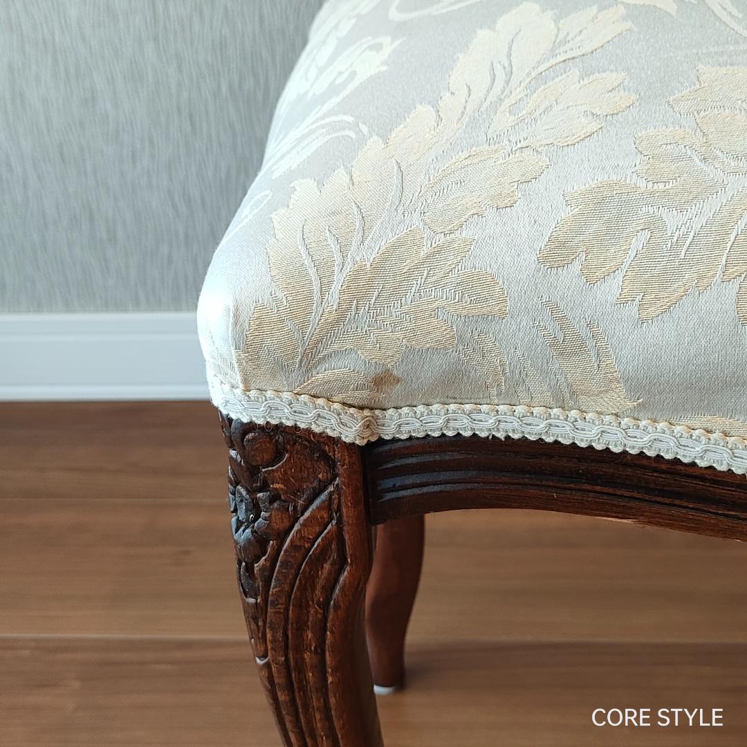 アンティーク スツール オットマン　イタリア 猫脚 　S2