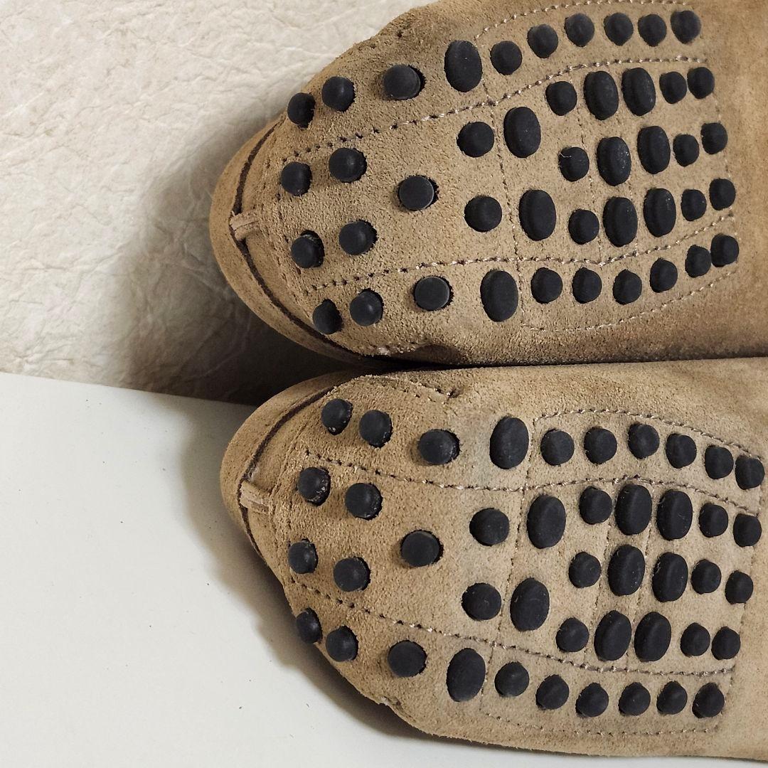 トッズ ドライビングシューズ 37 ベージュ ヌバック ゴンミーニ