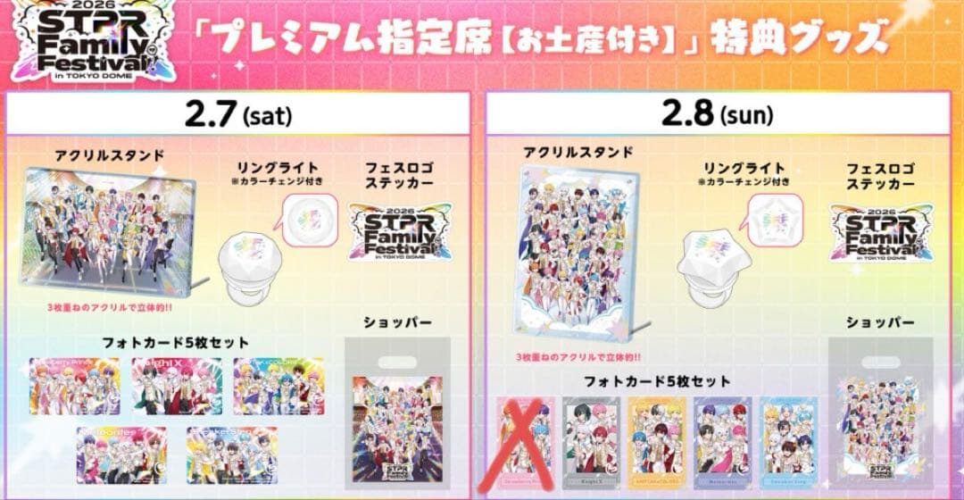 2026 STPR Family Festival アプグレ特典グッズ