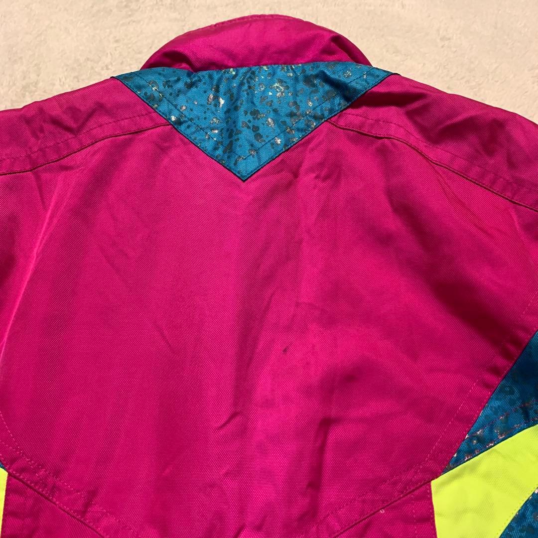 90's アシックス asics スキージャケット　ゲレンデ　派手ピンク