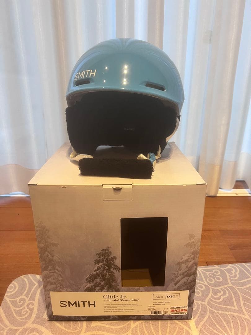 美品　SMITH Glide Jr. ヘルメット ブルー　YXS 48-52cm