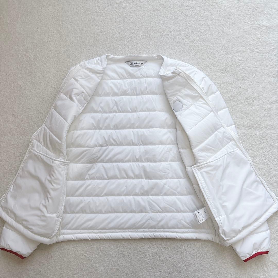 ✨未使用級✨and per se ホワイト 中綿 キルティングジャケット M