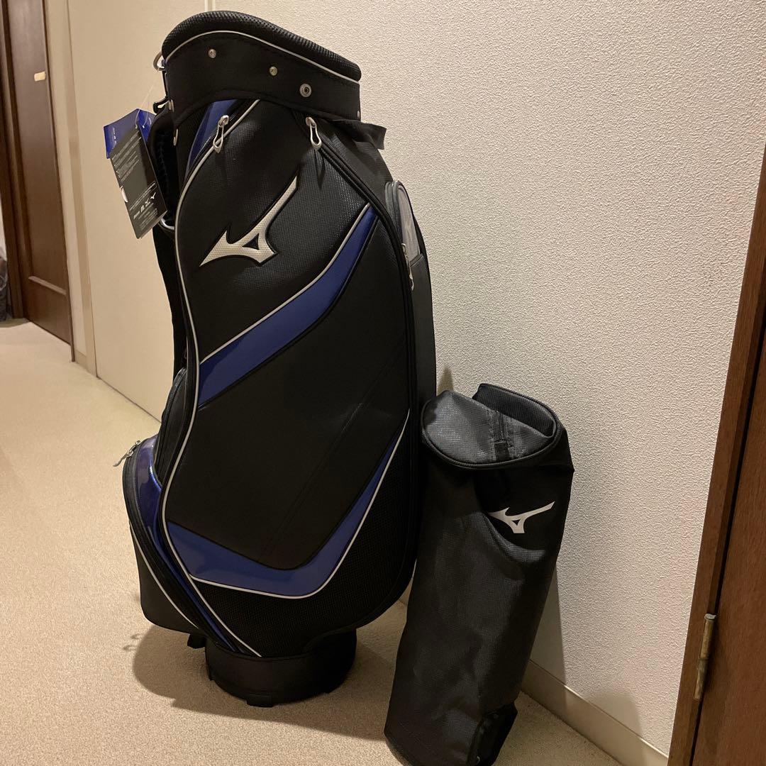 【新品未使用】ミズノゴルフキャディバッグ　ブルー×ブラック5LJC17G100