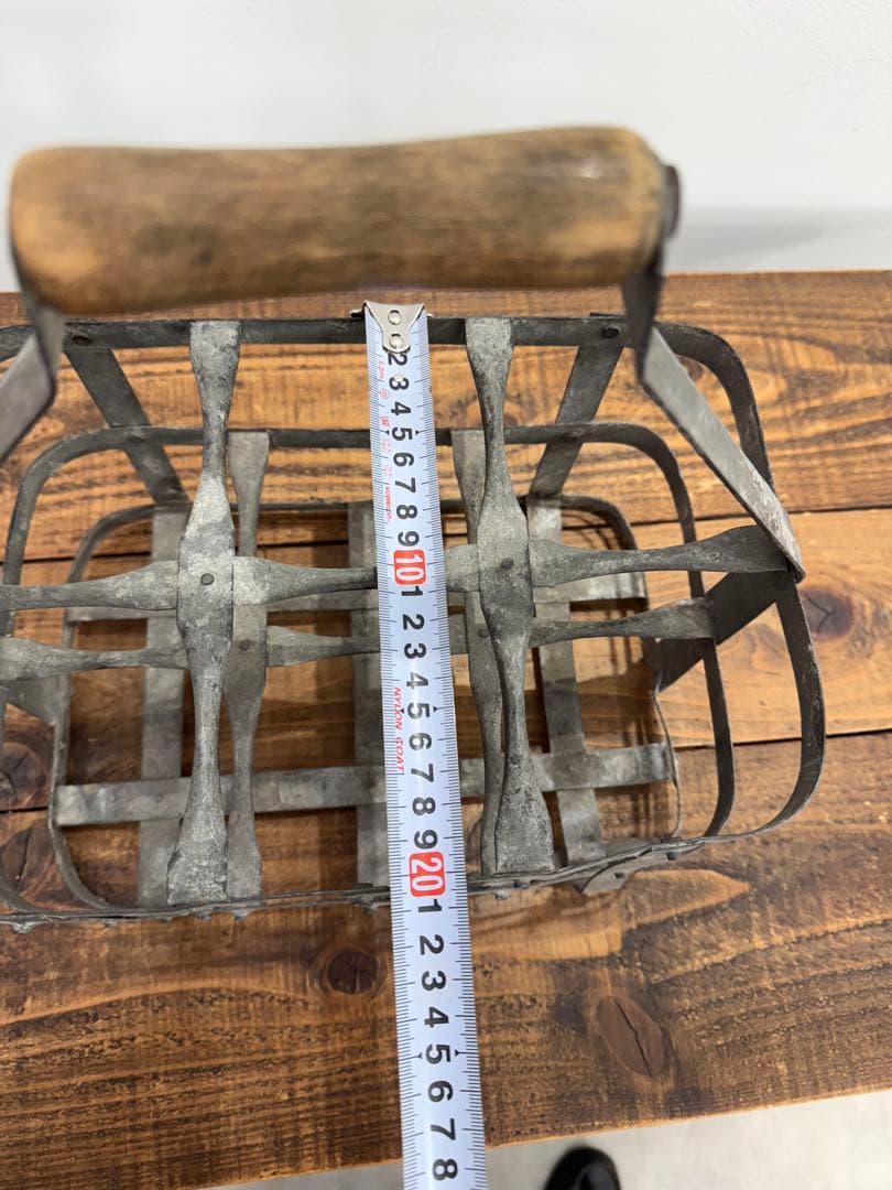 フランスアンティーク ワインラック ワインホルダー 6本 木製ハンドル