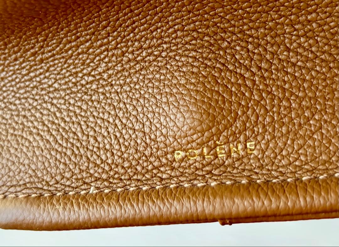 ポレーヌ Pole’ne Numero9 キャメルブラウン　レザー ハンドバッグ