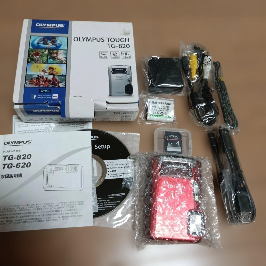 OLYMPUS Tough TG-820 レッド 本体と付属品