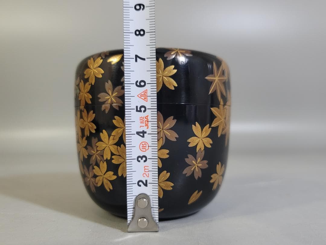 茶道具 一后一兆 作 雲錦蒔絵 利休棗 共箱 DT565