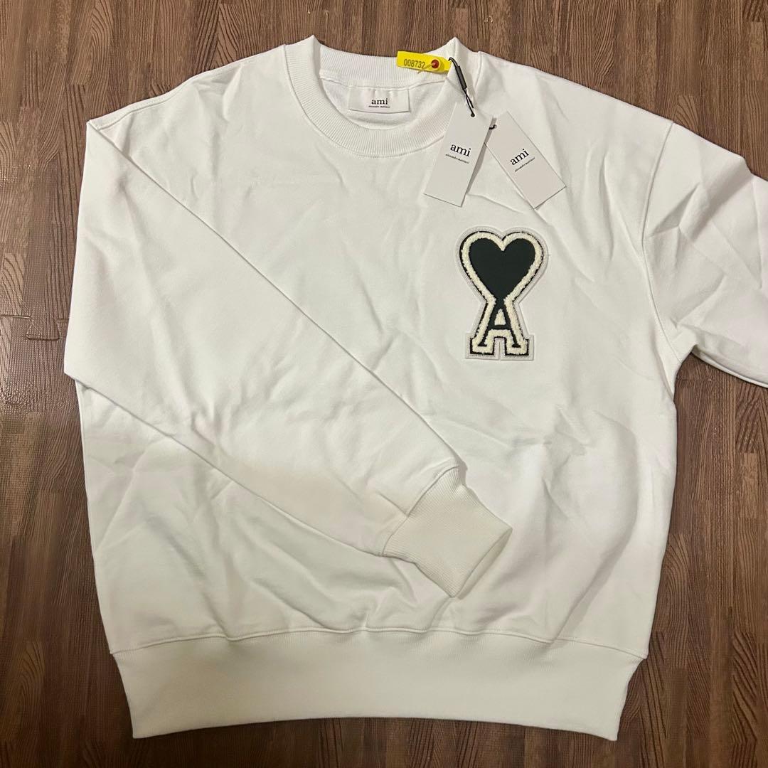 【限定特価】ami スウェット ハート刺繍 ホワイト ニット