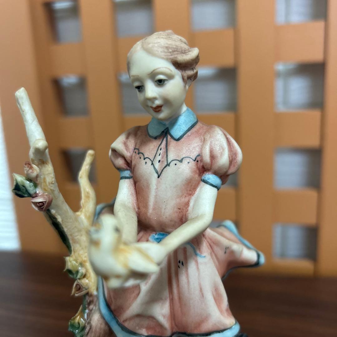 装飾陶磁器　 18〜20世紀イタリア製のカポディモンテ置物 希少　良品