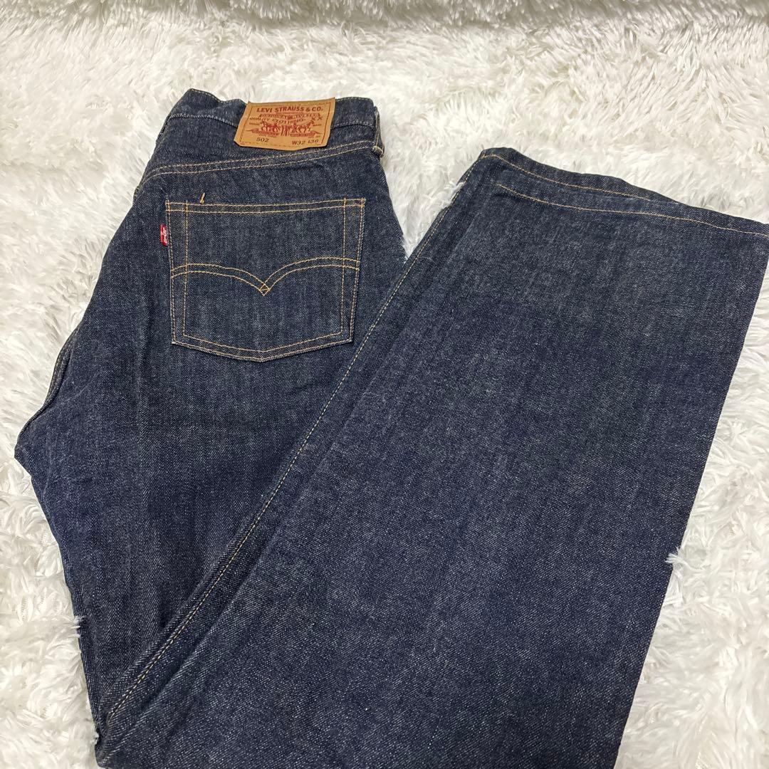 美品　Levis 502 XX W32 赤耳 BIG-E 復刻　セルビッチ　濃紺