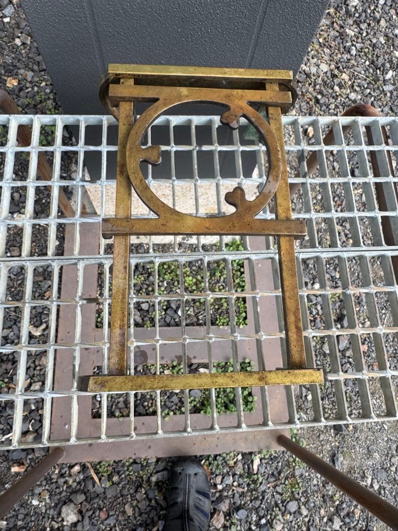 真鍮製　吉原五徳　猫足