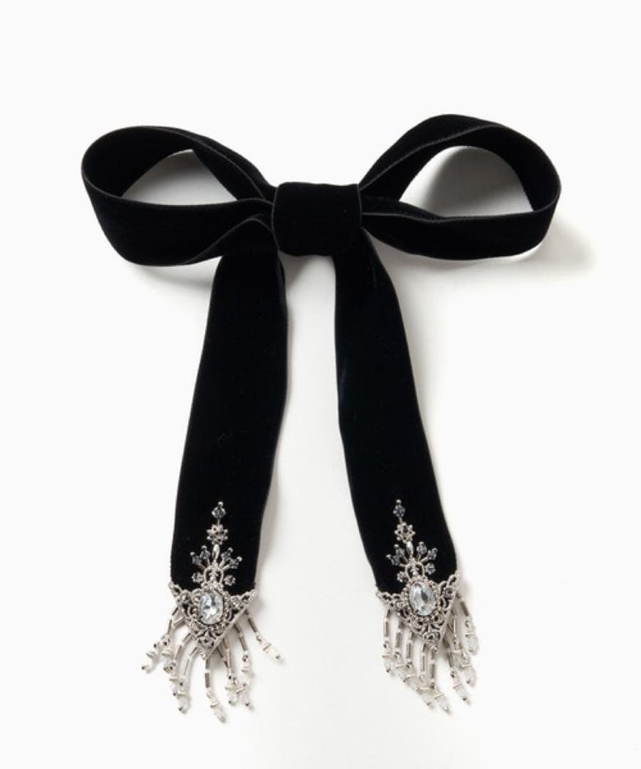 TanakaDaisuke ベルベットリボン　ビジュー　黒 未開封