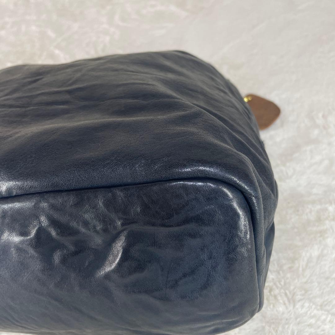 【美品】 MARVELETS マーベレッツ レザー ハンドバッグ ブラック