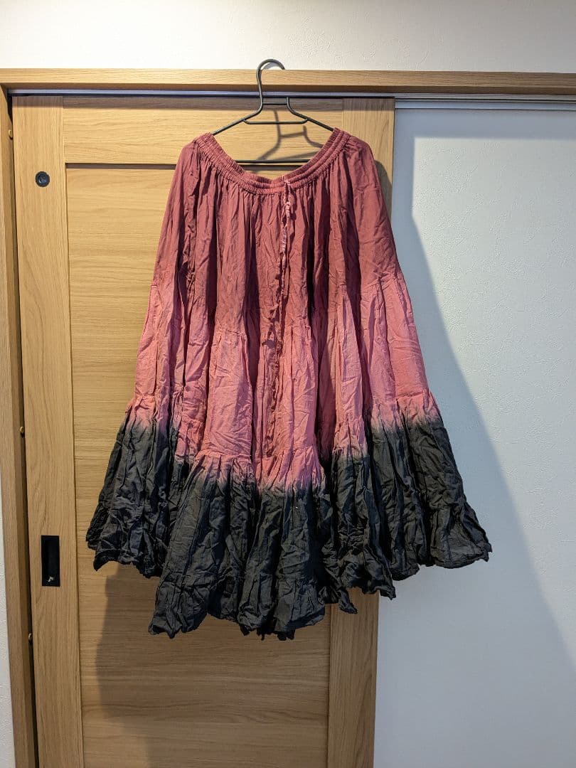 ベリーダンス　ジプシー　ピンク系グラデーション　25ヤードスカート