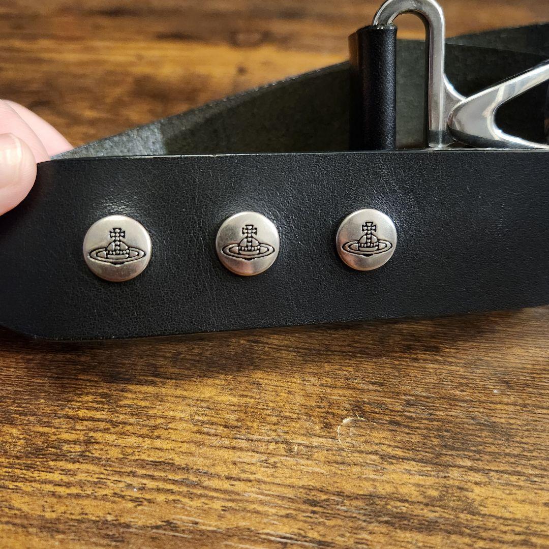 【90sレア】Vivienne ヴィヴィアン オーブ ベルト(黒×シルバー)