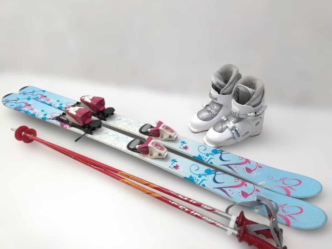 ジュニアスキー4点セット女の子 K2 125cm ブーツ ヘッド21cm