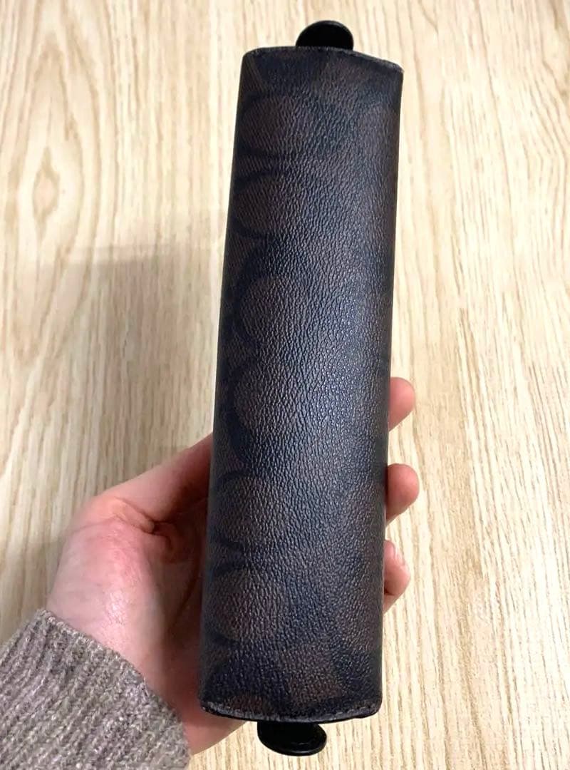 ダークブラウン レザー ペンケース COACH コーチペンケース