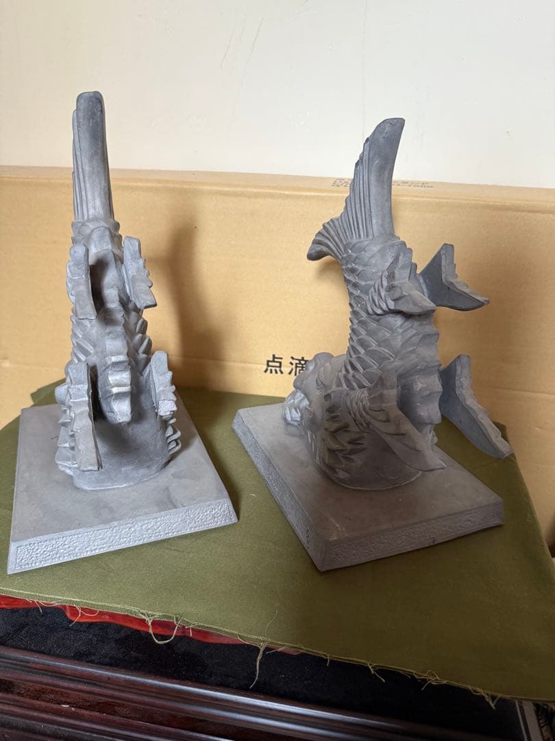 鯱鉾　シャチホコ　陶器　焼物　アンティーク　魔除け　縁起物　瓦