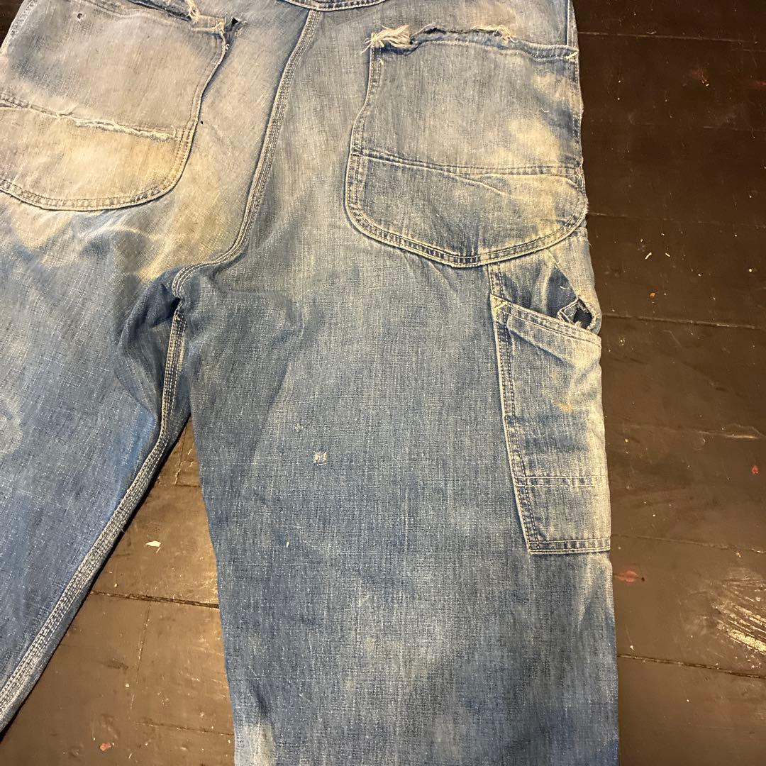 [圧倒的雰囲気！]70s Lee ビンテージ　オーバーオール ボロの美学。炭鉱系