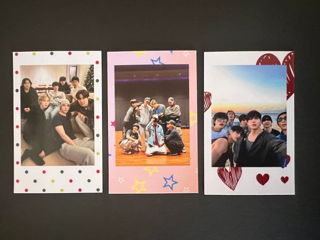 BTS　オールメンバー　チェキ風マグネット　3枚セット