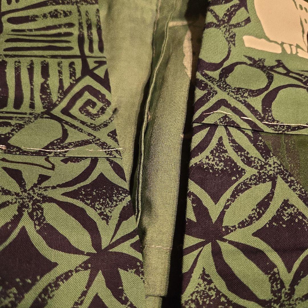 個性的　浴衣　トールサイズ　日本製　フクロウ　ふくろう　アジアンテイスト　緑系