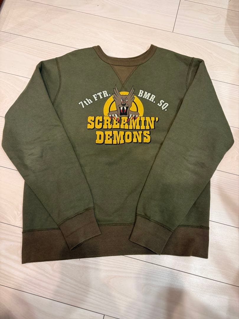 バズリクソンズ　7th FTR-BOMB SQスウェット　Ｌ(40-42)