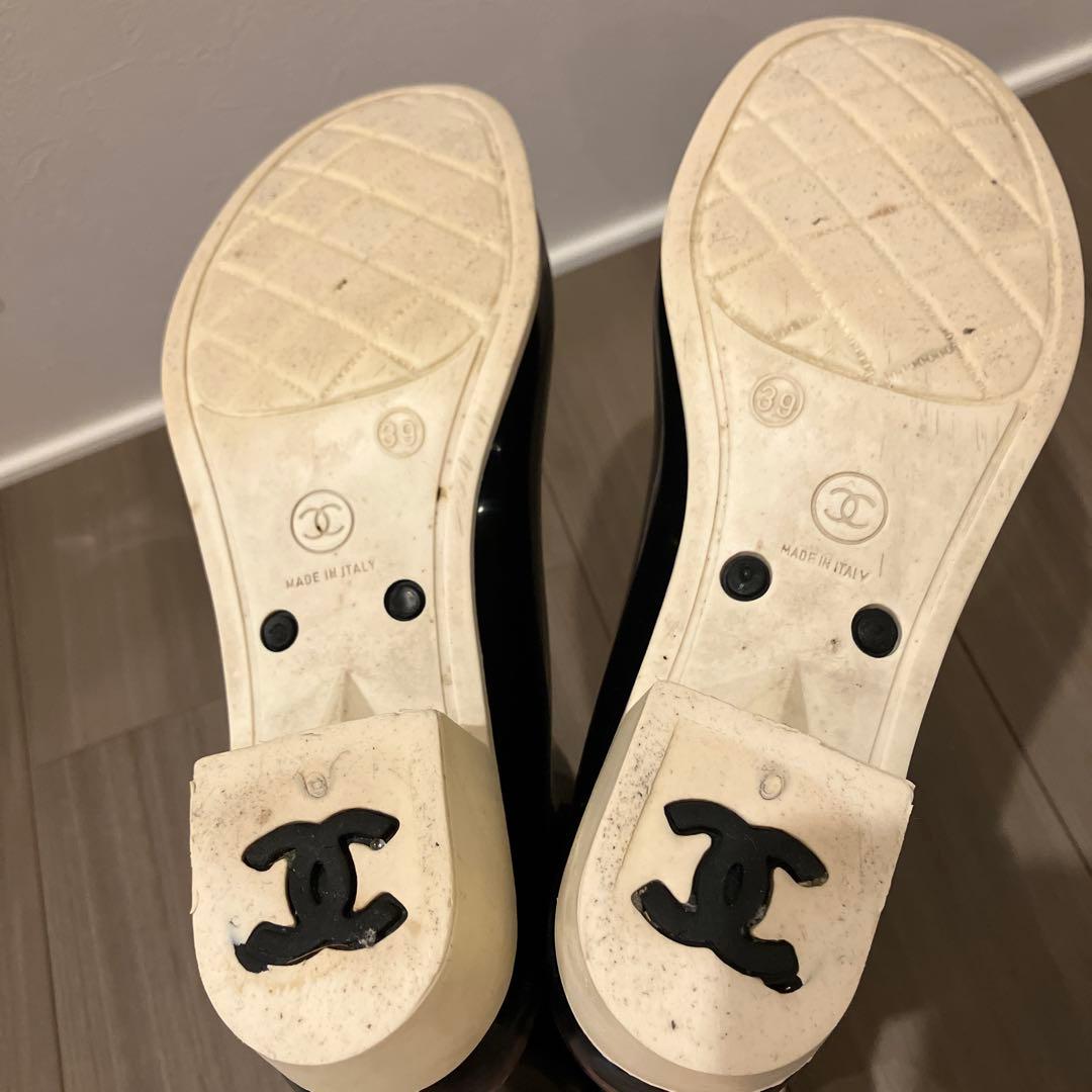 CHANEL カメリア　レインブーツ　長靴　サイズ39
