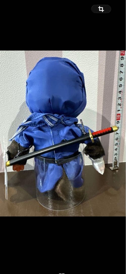 モンチッチ 忍者風 人形 青　再入荷困難