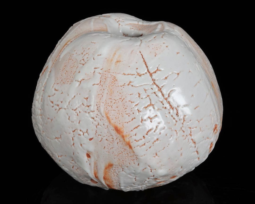 林正太郎 志野壺 共箱 栞付 高さ25㎝ 美濃焼 現代陶芸 花器 飾壺 日本美術