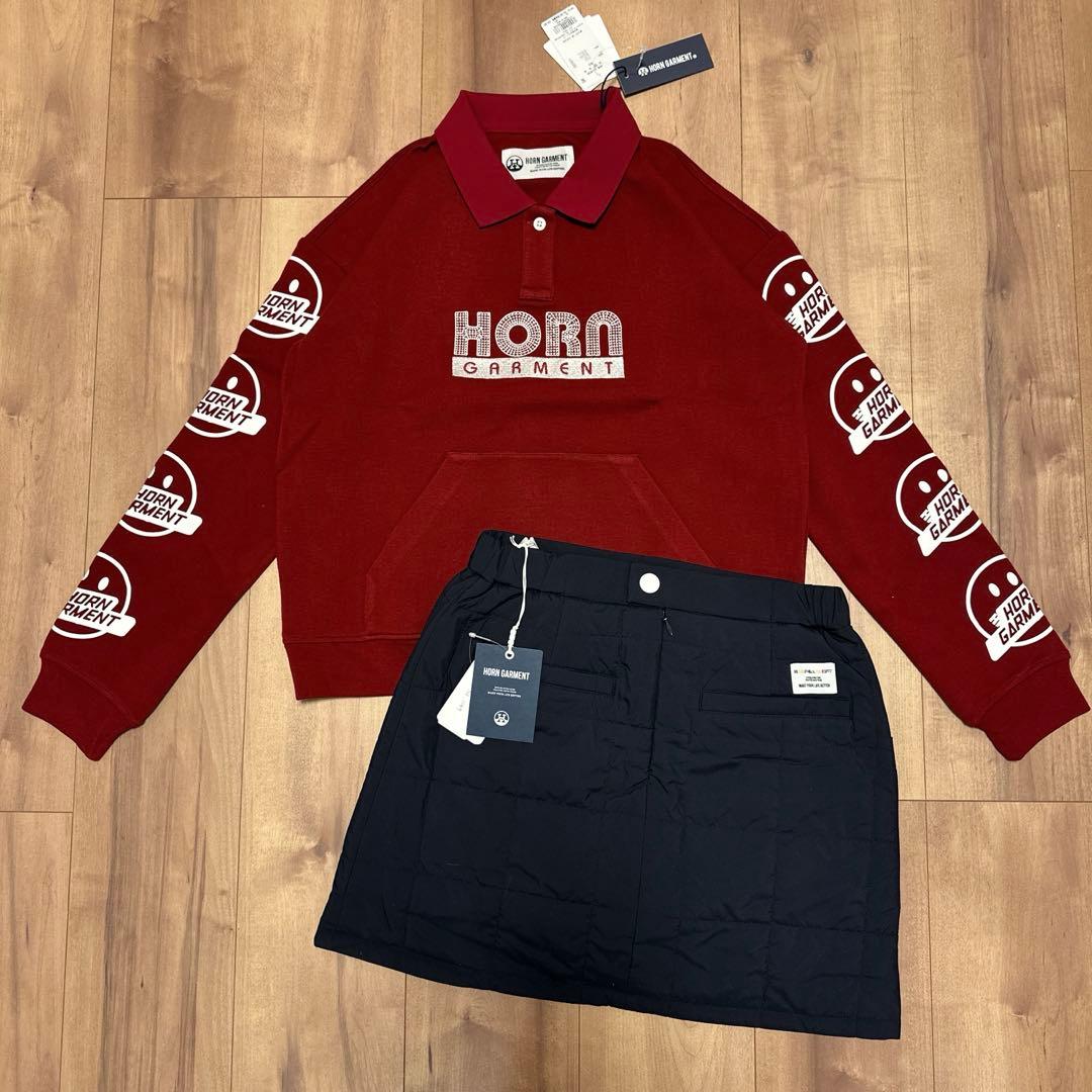 長袖ポロシャツ　保温素材　中綿　スカート　セットアップ　秋冬　サイズ36 新品