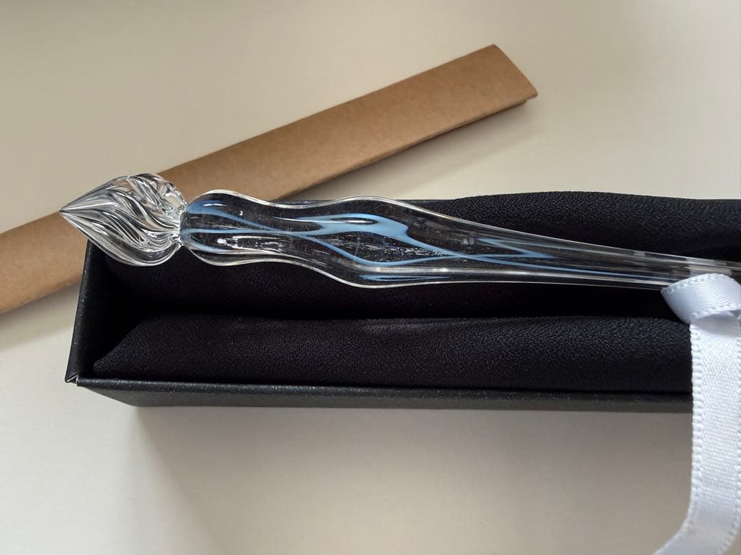 P*o様 哲磋工房　ガラスペン　はしっこペン　ぽちょペン　青