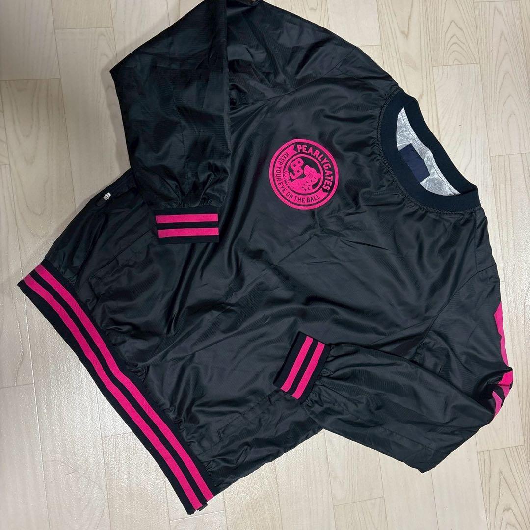 パーリーゲイツ　ツインスニード 　2枚セット モックネック　黒　ネイビーピンク