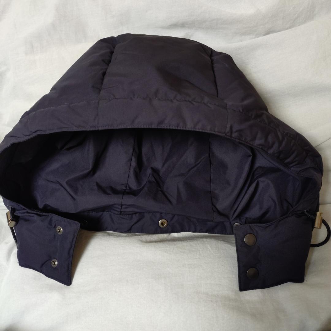 【トラディショナルWEATHERWEAR】ネイビー フード付ダウン 38/L相当