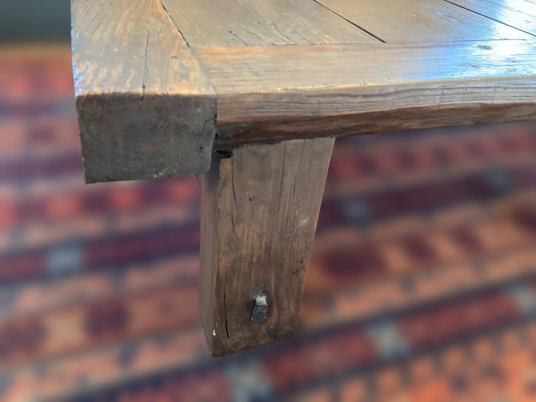 無垢材座卓 ダークブラウン 約160.5cm x 81cm x 38.5cm