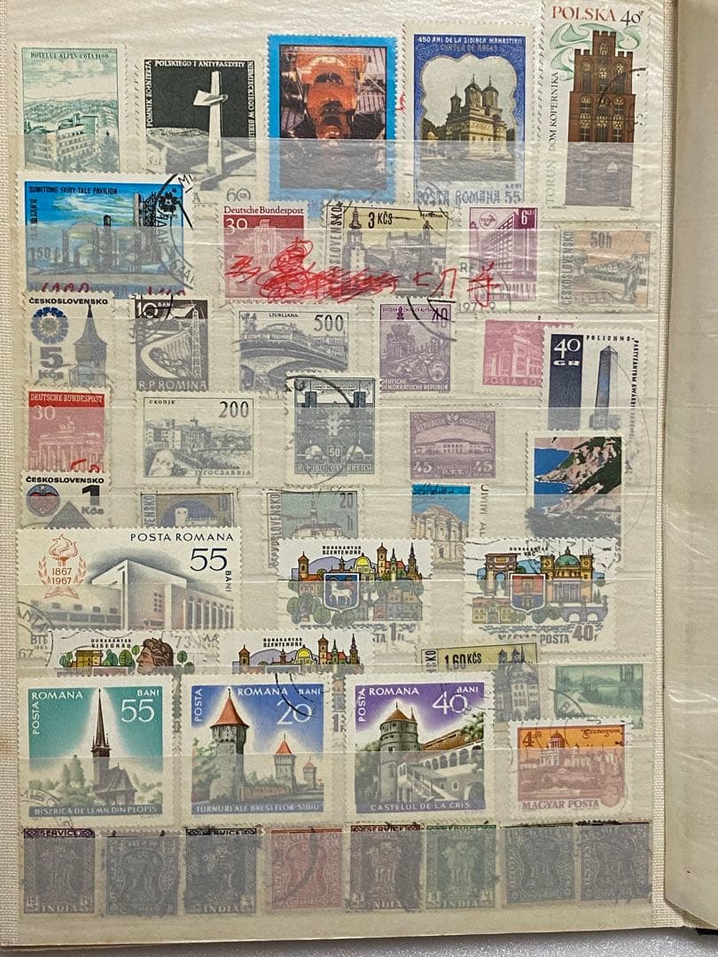 使用済み切手帳　EXPO 70 切手あり　切手820枚入りコレクションブック