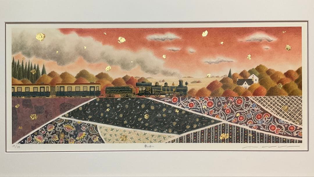 絵画・額縁・版画・渡辺美香子・夢の中へ・可愛い・お洒落・美術品・インテリア・雑貨