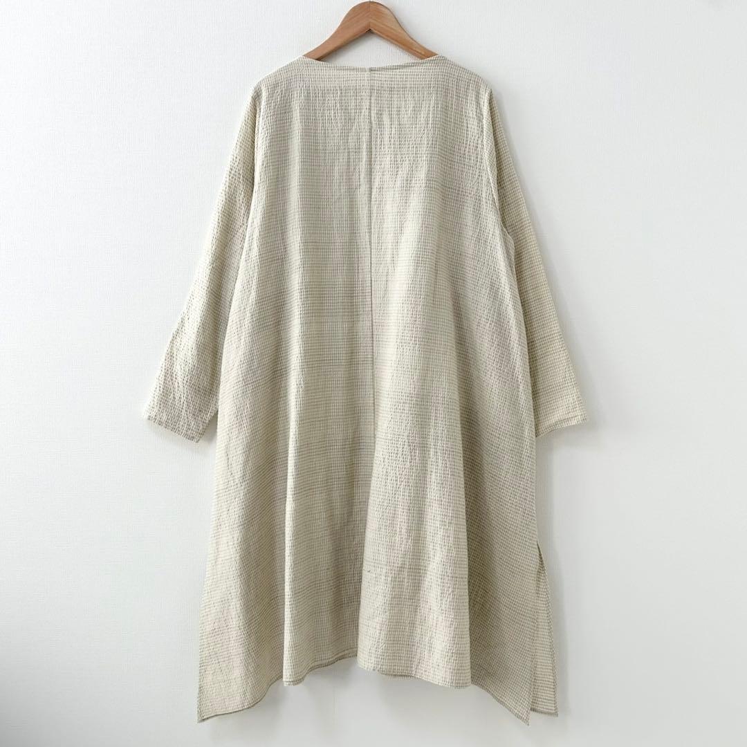 美品✨ヨーガンレール　ワンピース　ライトグリーン　シルク　コットン