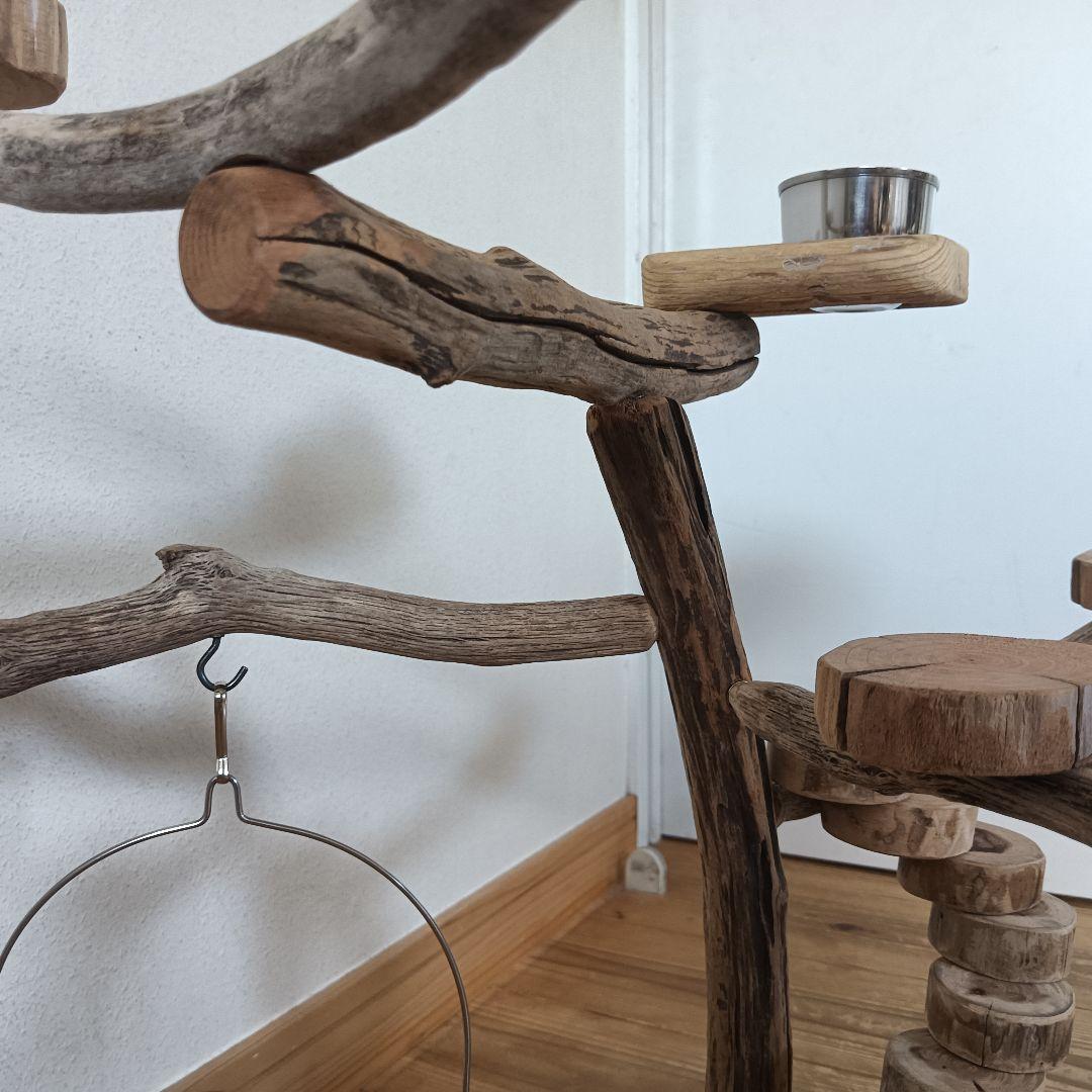 バードアスレチックジム ⑩ 天然木 自然木 流木 インコ おもちゃ