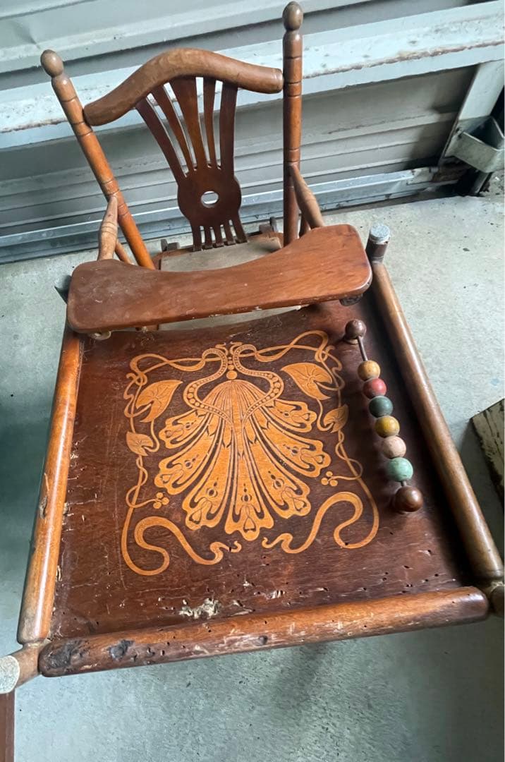 稀少/アンティーク/フランス/チャイルドチェア/アームチェア/テーブル付き