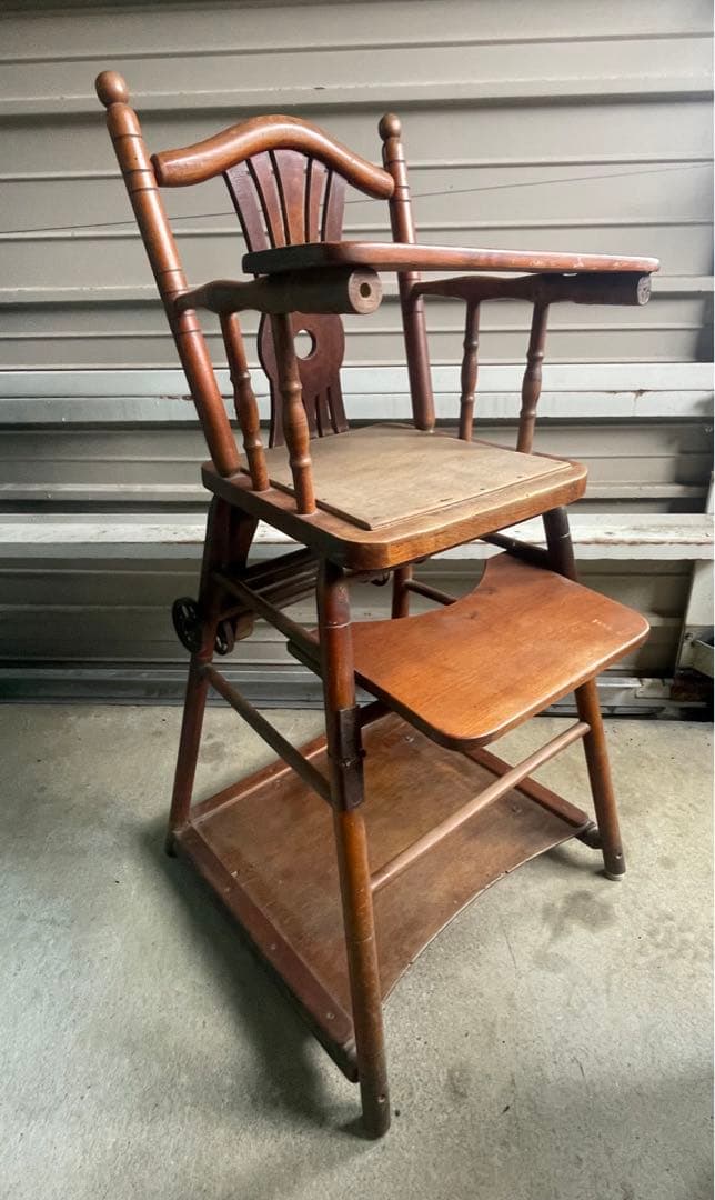 稀少/アンティーク/フランス/チャイルドチェア/アームチェア/テーブル付き