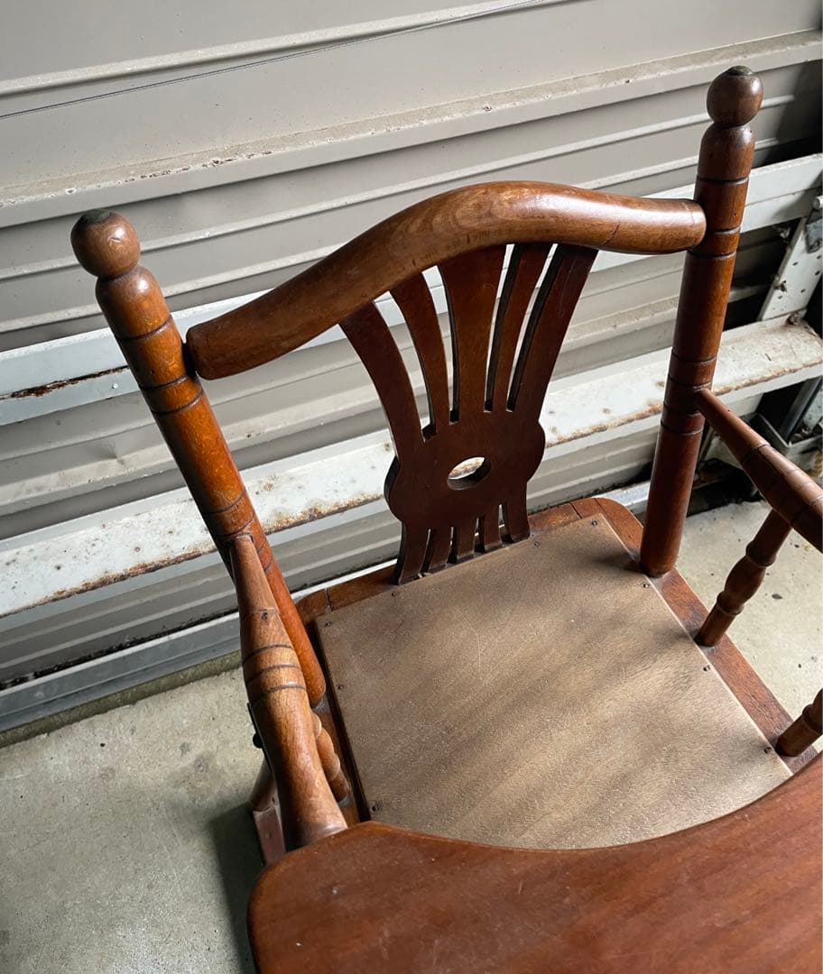 稀少/アンティーク/フランス/チャイルドチェア/アームチェア/テーブル付き