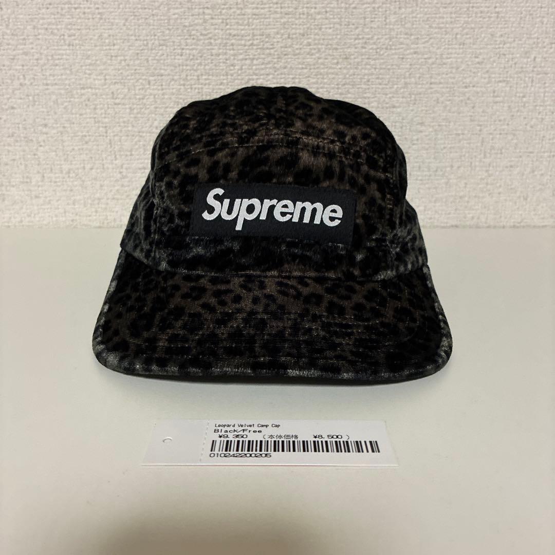 帽子 supreme Leopard Velvet Camp Cap